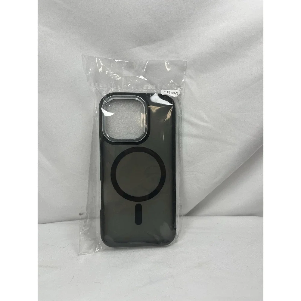 For iPhone 16 Pro Magnetic Case Clear Black MagSafe Compatible‎ New